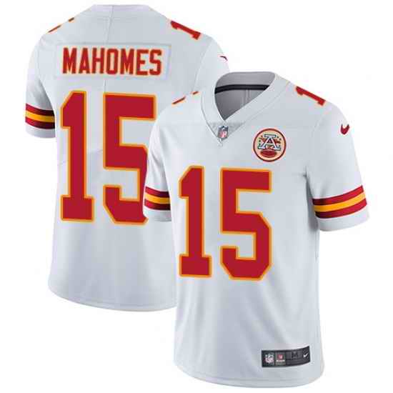 Nike Chiefs #15 Patrick Mahomes White Mens Stitched NFL Vapor Untouchable Limited Jersey
